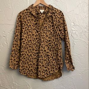 J.  Crew Factory Leopard tunic blouse